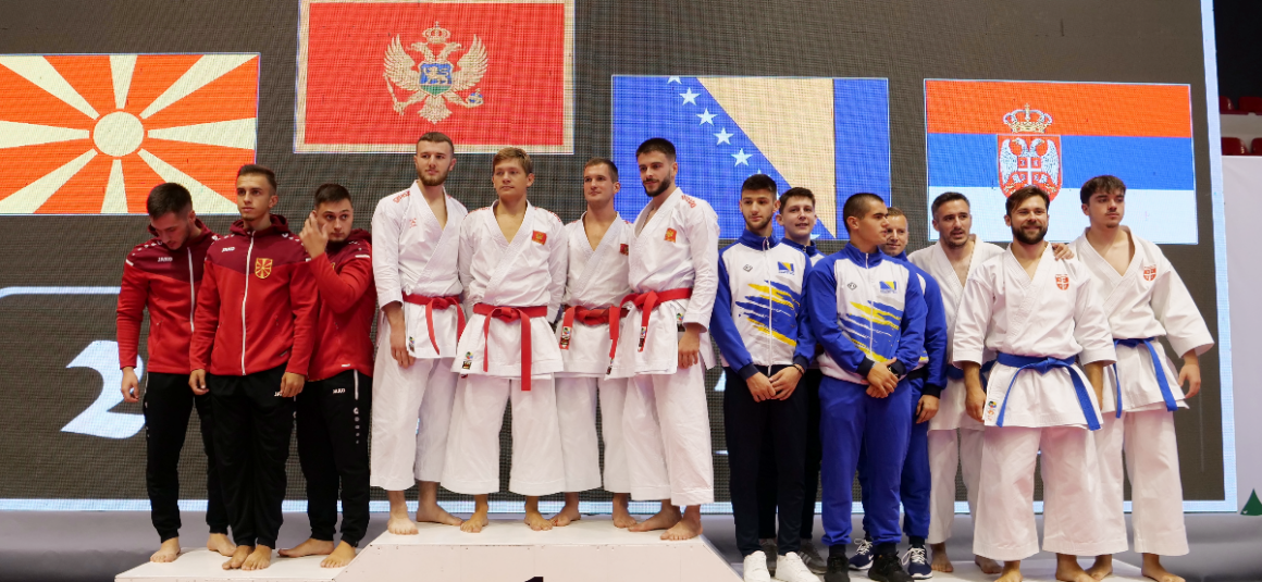 Montenegro top medal table of Balkan Karate Championships for Seniors and Veterans